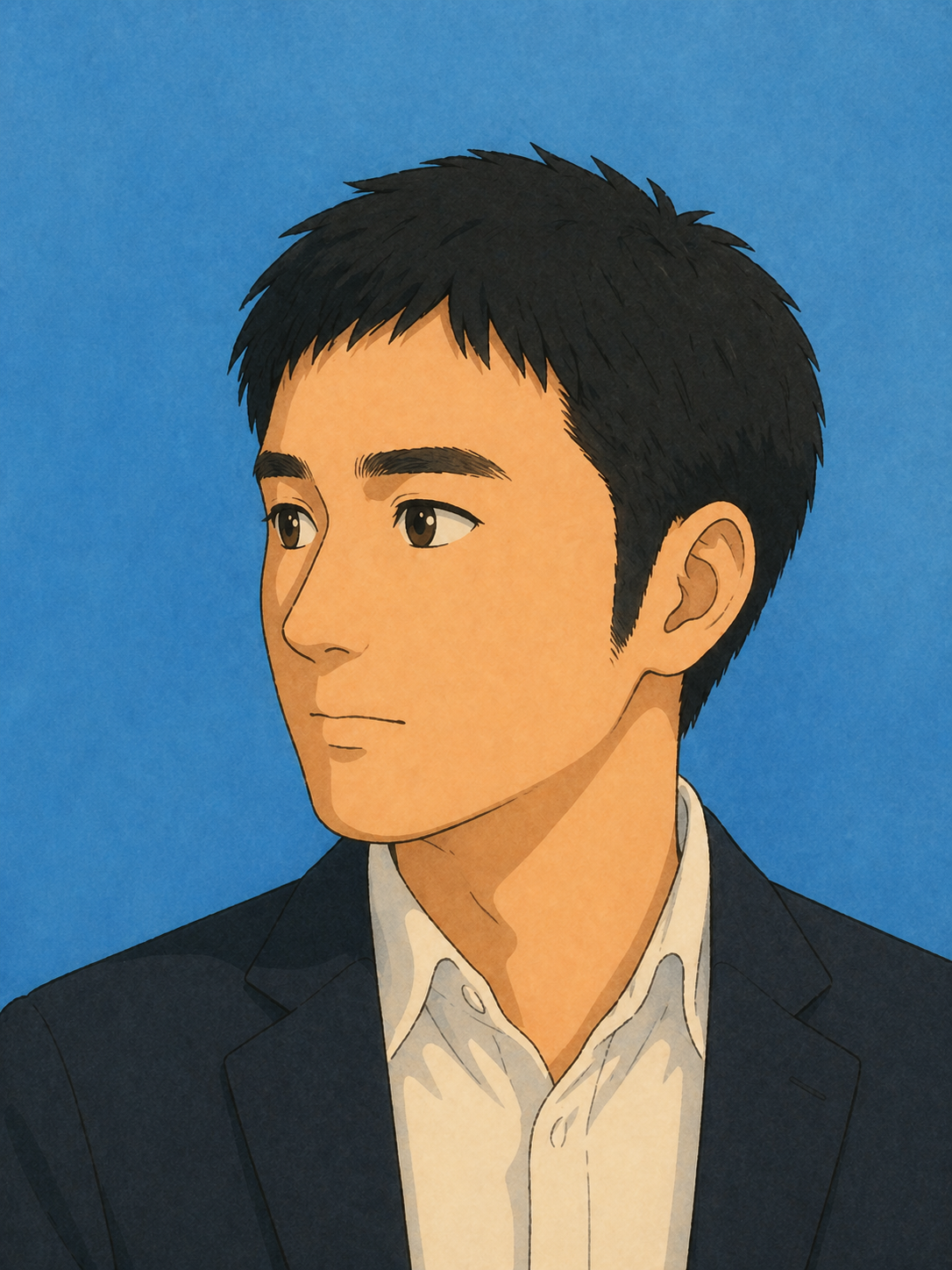 ななたな市場分析 運営者YKのイラスト似顔絵