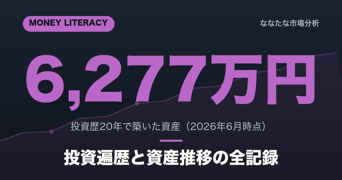 投資歴20年で資産6,277万円｜投資遍歴と資産推移の全記録